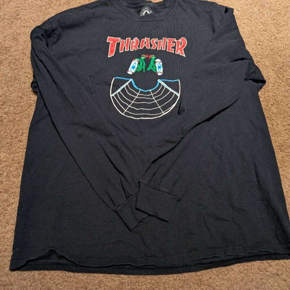 Thrasher XL Black Long Sleeve Black Shirt